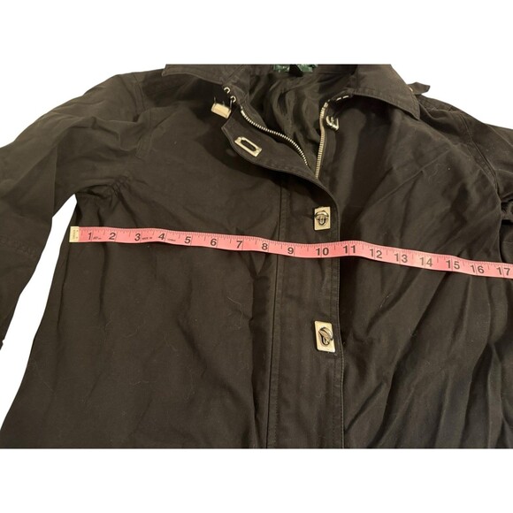 Ralph Lauren Womans Jacket Size Small Black Toggle Buttons Lightweight - Picture 4 of 5